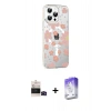 MARSİLYAN™- iPhone 14 Pro Max Kılıf Yörünge Işık Prime - Siyah Bilvis 5in1 3D Magic Cam Ekran Koruyucu + Siyah Bilvis Titan Kamera Lens