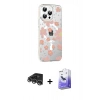 MARSİLYAN™- iPhone 14 Pro Max Kılıf Yörünge Işık Prime - Siyah Bilvis 5in1 5D Magic Hayalet Cam Ekran Koruyucu + Raze Metal Kamera Lens - GS