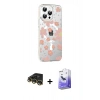 MARSİLYAN™- iPhone 14 Pro Max Kılıf Yörünge Işık Prime - Siyah Bilvis 5in1 5D Magic Hayalet Cam Ekran Koruyucu + Gold Raze Metal Kamera Lens