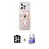 MARSİLYAN™- iPhone 14 Pro Max Kılıf Yörünge Işık Prime - Siyah Bilvis 5in1 5D Magic Hayalet Cam Ekran Koruyucu + PVD Metal Kamera Lens - TU