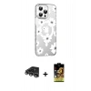 MARSİLYAN™- iPhone 14 Pro Max Kılıf Yörünge Işık Prime - Siyah Buffer Cam Ekran Koruyucu + Raze Metal Kamera Lens - GS