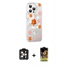 MARSİLYAN™- iPhone 14 Pro Max Kılıf Yörünge Işık Prime - Siyah Buffer Cam Ekran Koruyucu + PVD Metal Kamera Lens - TU