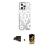 MARSİLYAN™- iPhone 14 Pro Max Kılıf Yörünge Işık Prime - Siyah Buffer Cam Ekran Koruyucu + Raze Metal Kamera Lens - GD