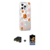 MARSİLYAN™- iPhone 14 Pro Max Kılıf Yörünge Işık Prime - Siyah Buffer Hayalet Cam Ekran Koruyucu + Raze Metal Kamera Lens - GD