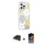 MARSİLYAN™- iPhone 14 Pro Max Kılıf Yörünge Işık Prime - Siyah Buffer Hayalet Cam Ekran Koruyucu + Raze Metal Kamera Lens - GD