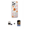 MARSİLYAN™- iPhone 14 Pro Max Kılıf Yörünge Işık Prime - Siyah Buffer Hayalet Cam Ekran Koruyucu + Siyah Bilvis Titan Kamera Lens