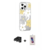 MARSİLYAN™- iPhone 14 Pro Max Kılıf Yörünge Işık Prime - Siyah Joko 5D Cam + Raze Metal Kamera Lens - GS