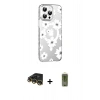 MARSİLYAN™- iPhone 14 Pro Max Kılıf Yörünge Işık Prime - Siyah Joko Magic 5D Hayalet Cam + Raze Metal Kamera Lens - GD