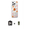 MARSİLYAN™- iPhone 14 Pro Max Kılıf Yörünge Işık Prime - Siyah Joko Magic 5D Hayalet Cam + PVD Metal Kamera Lens - TU