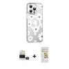 MARSİLYAN™- iPhone 14 Pro Max Kılıf Yörünge Işık Prime - Siyah Mat Seramik Nano Ekran Koruyucu + Bilvis Titan Kamera Lens - GD