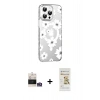 MARSİLYAN™- iPhone 14 Pro Max Kılıf Yörünge Işık Prime - Siyah Mat Seramik Nano Ekran Koruyucu + Bilvis Titan Kamera Lens - GS