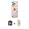 MARSİLYAN™- iPhone 14 Pro Max Kılıf Yörünge Işık Prime - Siyah Mat Seramik Nano Ekran Koruyucu + PVD Metal Kamera Lens - TU
