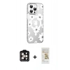 MARSİLYAN™- iPhone 14 Pro Max Kılıf Yörünge Işık Prime - Siyah Mat Seramik Nano Ekran Koruyucu + PVD Metal Kamera Lens - TU