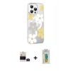 MARSİLYAN™- iPhone 14 Pro Max Kılıf Yörünge Işık Prime - Siyah Polymer Nano Ekran Koruyucu + Bilvis Titan Kamera Lens - DNMR