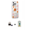 MARSİLYAN™- iPhone 14 Pro Max Kılıf Yörünge Işık Prime - Siyah Polymer Nano Ekran Koruyucu + Derin Mor Bilvis Titan Kamera Lens