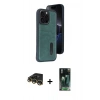 MARSİLYAN™- iPhone 14 Pro Max Kılıf Yörünge Işık Serisi - Şeffaf 360 Full Body Arka Koruyucu + Raze Metal Kamera Lens - GD