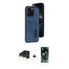 MARSİLYAN™- iPhone 14 Pro Max Kılıf Yörünge Işık Serisi - Şeffaf 360 Full Body Arka Koruyucu + Raze Metal Kamera Lens - GD