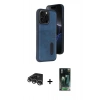 MARSİLYAN™- iPhone 14 Pro Max Kılıf Yörünge Işık Serisi - Şeffaf 360 Full Body Arka Koruyucu + Raze Metal Kamera Lens - GS