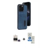 MARSİLYAN™- iPhone 14 Pro Max Kılıf Yörünge Işık Serisi - Şeffaf Royal Nano Ekran Koruyucu + Bilvis Titan Kamera Lens - GS