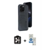 MARSİLYAN™- iPhone 14 Pro Max Kılıf Yörünge Işık Serisi - Şeffaf Royal Nano Ekran Koruyucu + PVD Metal Kamera Lens - TU