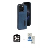 MARSİLYAN™- iPhone 14 Pro Max Kılıf Yörünge Işık Serisi - Şeffaf Royal Nano Ekran Koruyucu + PVD Metal Kamera Lens - TU