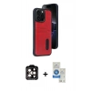 MARSİLYAN™- iPhone 14 Pro Max Kılıf Yörünge Işık Serisi - Şeffaf Royal Nano Ekran Koruyucu + PVD Metal Kamera Lens - TU