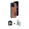 MARSİLYAN™- iPhone 14 Pro Max Kılıf Yörünge Işık Serisi - Şeffaf Royal Nano Ekran Koruyucu + PVD Metal Kamera Lens - TU