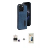 MARSİLYAN™- iPhone 14 Pro Max Kılıf Yörünge Işık Serisi - Siyah 6D Mat Seramik Hayalet Nano Ekran Koruyucu + Bilvis Titan Kamera Lens - GS