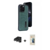 MARSİLYAN™- iPhone 14 Pro Max Kılıf Yörünge Işık Serisi - Siyah 6D Mat Seramik Hayalet Nano Ekran Koruyucu + Raze Metal Kamera Lens - GS