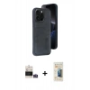 MARSİLYAN™- iPhone 14 Pro Max Kılıf Yörünge Işık Serisi - Siyah 6D Mat Seramik Hayalet Nano Ekran Koruyucu + Bilvis Titan Kamera Lens - GS