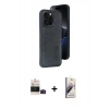 MARSİLYAN™- iPhone 14 Pro Max Kılıf Yörünge Işık Serisi - Siyah Bilvis 3D Mat Cam Ekran Koruyucu + Bilvis Titan Kamera Lens - SH