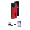 MARSİLYAN™- iPhone 14 Pro Max Kılıf Yörünge Işık Serisi - Siyah Bilvis 5in1 3D Magic Cam Ekran Koruyucu + Bilvis Titan Kamera Lens - SH