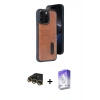 MARSİLYAN™- iPhone 14 Pro Max Kılıf Yörünge Işık Serisi - Siyah Bilvis 5in1 3D Magic Cam Ekran Koruyucu + Raze Metal Kamera Lens - GD