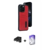 MARSİLYAN™- iPhone 14 Pro Max Kılıf Yörünge Işık Serisi - Siyah Bilvis 5in1 3D Magic Cam Ekran Koruyucu + Raze Metal Kamera Lens - GS