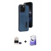 MARSİLYAN™- iPhone 14 Pro Max Kılıf Yörünge Işık Serisi - Siyah Bilvis 5in1 5D Magic Hayalet Cam Ekran Koruyucu + Bilvis Titan Kamera Lens - DNMR