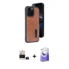 MARSİLYAN™- iPhone 14 Pro Max Kılıf Yörünge Işık Serisi - Siyah Bilvis 5in1 5D Magic Hayalet Cam Ekran Koruyucu + Bilvis Titan Kamera Lens - DNMR