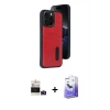 MARSİLYAN™- iPhone 14 Pro Max Kılıf Yörünge Işık Serisi - Siyah Bilvis 5in1 5D Magic Hayalet Cam Ekran Koruyucu + Bilvis Titan Kamera Lens - DNMR