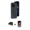 MARSİLYAN™- iPhone 14 Pro Max Kılıf Yörünge Işık Serisi - Siyah Buffer Hayalet Cam Ekran Koruyucu + Raze Metal Kamera Lens - GD
