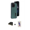 MARSİLYAN™- iPhone 14 Pro Max Kılıf Yörünge Işık Serisi - Siyah Joko 5D Cam + Raze Metal Kamera Lens - GD