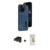 MARSİLYAN™- iPhone 14 Pro Max Kılıf Yörünge Işık Serisi - Siyah Mat Seramik Nano Ekran Koruyucu + Raze Metal Kamera Lens - GD