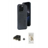 MARSİLYAN™- iPhone 14 Pro Max Kılıf Yörünge Işık Serisi - Siyah Mat Seramik Nano Ekran Koruyucu + Raze Metal Kamera Lens - GD