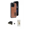 MARSİLYAN™- iPhone 14 Pro Max Kılıf Yörünge Işık Serisi - Siyah Mat Seramik Nano Ekran Koruyucu + Raze Metal Kamera Lens - GD