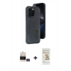 MARSİLYAN™- iPhone 14 Pro Max Kılıf Yörünge Işık Serisi - Siyah Mat Seramik Nano Ekran Koruyucu + Bilvis Titan Kamera Lens - GS