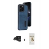 MARSİLYAN™- iPhone 14 Pro Max Kılıf Yörünge Işık Serisi - Siyah Mat Seramik Nano Ekran Koruyucu + Raze Metal Kamera Lens - GS