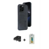 MARSİLYAN™- iPhone 14 Pro Max Kılıf Yörünge Işık Serisi - Siyah Polymer Nano Ekran Koruyucu + Raze Metal Kamera Lens - GS