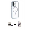 MARSİLYAN™- iPhone 14 Pro Max Kılıf Yörünge Klasik - Siyah Bilvis 3D Mat Cam Ekran Koruyucu + Bilvis Titan Kamera Lens - GS