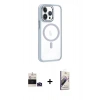MARSİLYAN™- iPhone 14 Pro Max Kılıf Yörünge Klasik - Siyah Bilvis 3D Mat Cam Ekran Koruyucu + Bilvis Titan Kamera Lens - DNMR