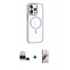 MARSİLYAN™- iPhone 14 Pro Max Kılıf Yörünge Klasik - Siyah Bilvis 3D Mat Cam Ekran Koruyucu + Bilvis Titan Kamera Lens - SH