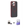 MARSİLYAN™- iPhone 14 Pro Max Kılıf Yörünge Klasik - Siyah Bilvis 5in1 5D Magic Hayalet Cam Ekran Koruyucu + Bilvis Titan Kamera Lens - GS