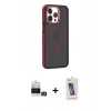 MARSİLYAN™- iPhone 14 Pro Max Kılıf Yörünge Klasik - Siyah Joko 5D Cam + Bilvis Titan Kamera Lens - GD
